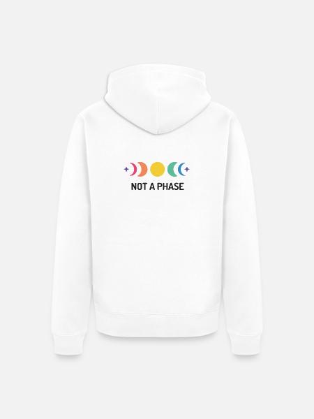 LGBT Pride Month - Not A Phase - Unisex Premium Organic Zip Hoodie - white