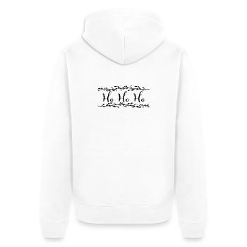 "Ho Ho Ho" Santa Claus Mistletoe - Unisex Premium Organic Zip Hoodie - white - Back - Thijin (182cm)
