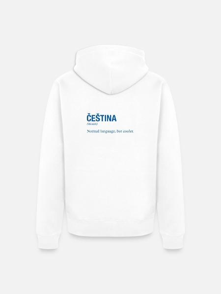 CESTINA, République tchèque - Veste à capuche bio Premium Unisexe - blanc