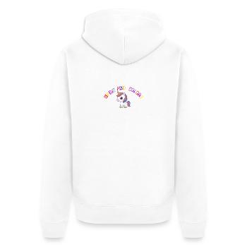Bunte magische Einhorn-Illustration - Unisex Premium Bio Zip Hoodie - Weiß - Hinten - Thijin (182cm)