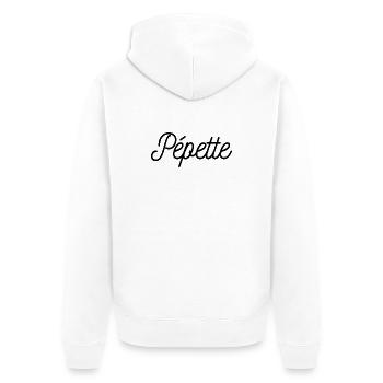 Pepette Spitzname Kleiner Name Humor Geschenkidee - Unisex Premium Bio Zip Hoodie - Weiß - Hinten - Thijin (182cm)