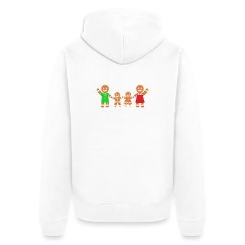 Gingerbread Christmas Gingerbread Man Gingerbread - Unisex Premium Organic Zip Hoodie - white - Back - Thijin (182cm)