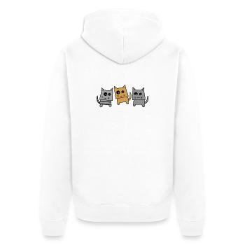 Promenade du chat - Veste à capuche bio Premium Unisexe - blanc - Dos - Thijin (182cm)