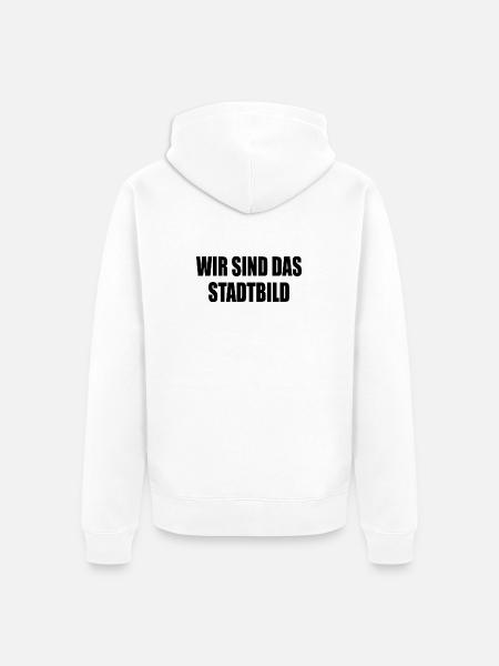 wir sind das stadtbild - Unisex Premium Bio Zip Hoodie - Weiß