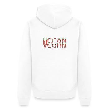 Vegan chilli - Unisex Premium Organic Zip Hoodie - white - Back - Thijin (182cm)