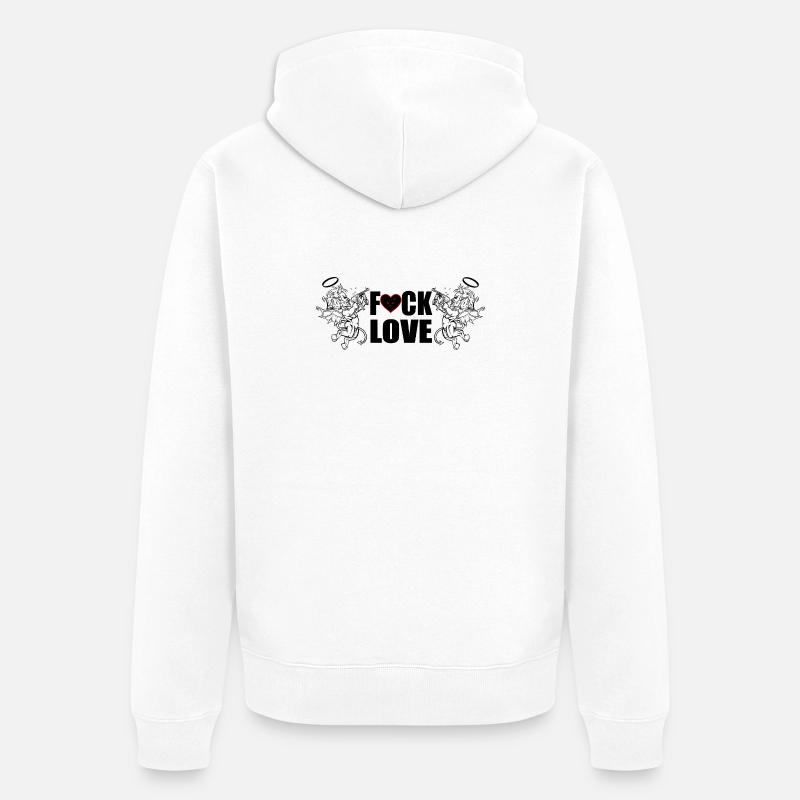 F... Avec amour - Veste à capuche bio Premium Unisexe - blanc