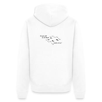 mit die Hunde - Unisex Premium Bio Zip Hoodie - Weiß - Hinten - Thijin (182cm)