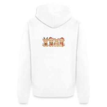 Souris Enfants Garçons Filles Souris de Noël - Veste à capuche bio Premium Unisexe - blanc - Dos - Thijin (182cm)