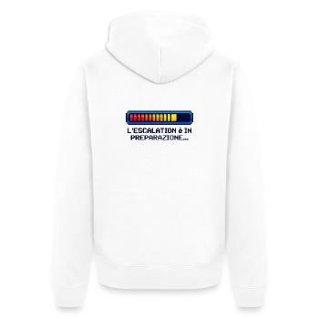 Escalade Shirt – Nerd & Geek Design Italiano - Veste à capuche bio Premium Unisexe - blanc - Dos - Thijin (182cm)