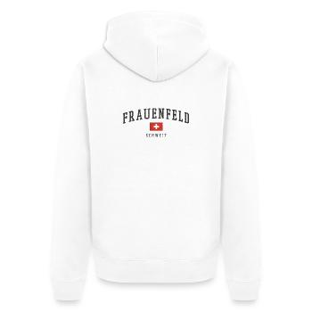 Frauenfeld Swiss flag - Unisex Premium Organic Zip Hoodie - white - Back - Thijin (182cm)