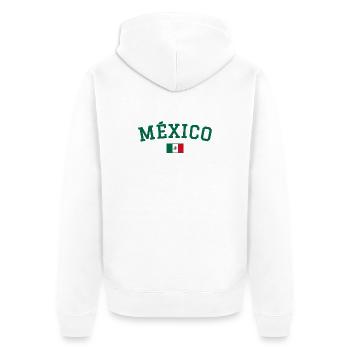 Mexico Flag Design Green - Unisex Premium Organic Zip Hoodie - white - Back - Thijin (182cm)