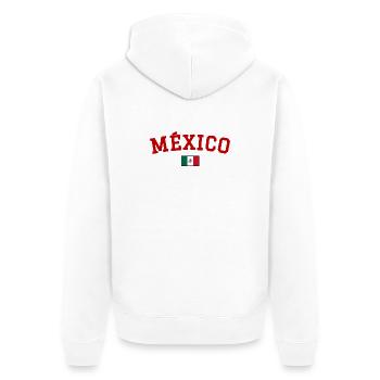 Drapeau du Mexique Rouge - Veste à capuche bio Premium Unisexe - blanc - Dos - Thijin (182cm)