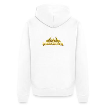Golden Masterpiece Typography Schmuckstück german  - Unisex Premium Organic Zip Hoodie - white - Back - Thijin (182cm)