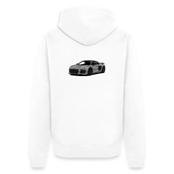 Grey Supersport Roadster - Unisex Premium Organic Zip Hoodie - white - Back - Thijin (182cm)