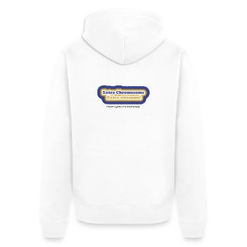 Extra Chromosom Extra Awesome - Unisex Premium Bio Zip Hoodie - Weiß - Hinten - Thijin (182cm)