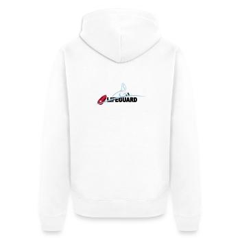 Lifeguard sauveteur aquatique - Veste à capuche bio Premium Unisexe - blanc - Dos - Thijin (182cm)