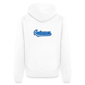 Swimmer - Unisex Premium Organic Zip Hoodie - white - Back - Thijin (182cm)