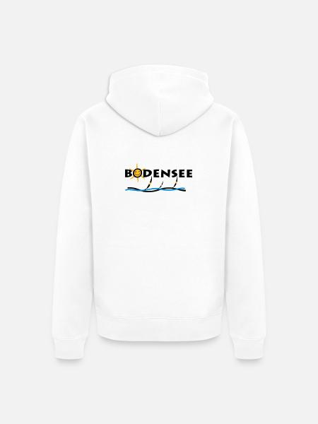 Bodensee - Sonnen T-Shirt - Unisex Premium Bio Zip Hoodie - Weiß