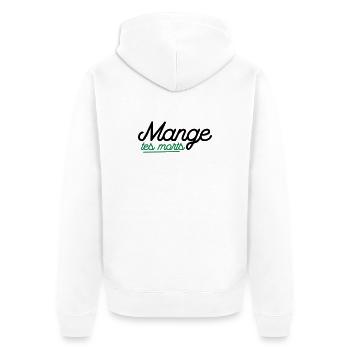 Mange tes morts - Veste à capuche bio Premium Unisexe - blanc - Dos - Thijin (182cm)