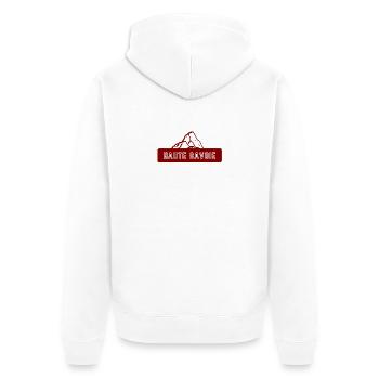 Haute Savoie Berg - Unisex Premium Bio Zip Hoodie - Weiß - Hinten - Thijin (182cm)
