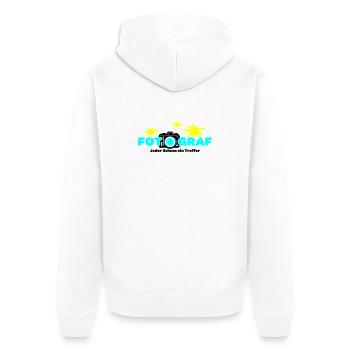 Fotograf Fotografin Fotokamera - Unisex Premium Bio Zip Hoodie - Weiß - Hinten - Thijin (182cm)