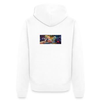 Neon Anatomy Dreamscape - Unisex Premium Organic Zip Hoodie - white - Back - Thijin (182cm)