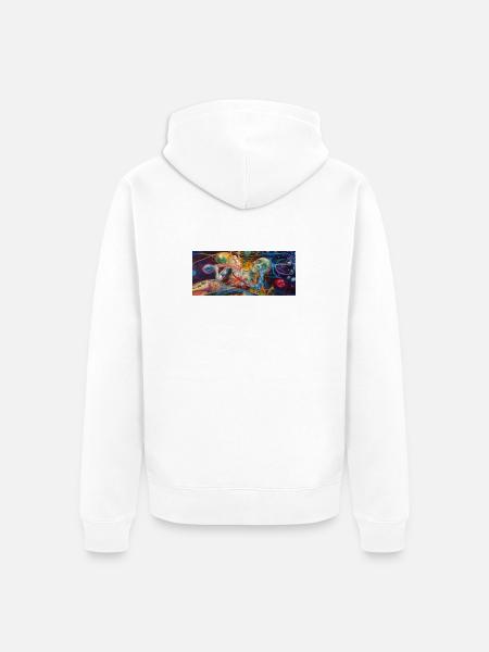 Neon Anatomy Dreamscape - Unisex Premium Organic Zip Hoodie - white