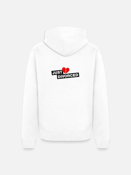 Just divorced - für alle Wieder-Singles - Unisex Premium Bio Zip Hoodie - Weiß