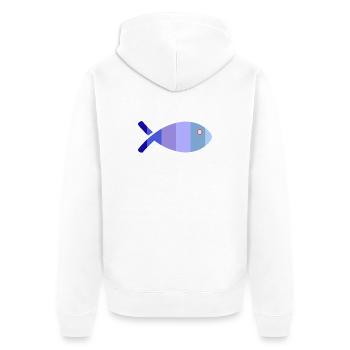 I CAN'T. I FISHED. FISHERMAN. HUMOR. RETIREMENT - Unisex Premium Organic Zip Hoodie - white - Back - Thijin (182cm)