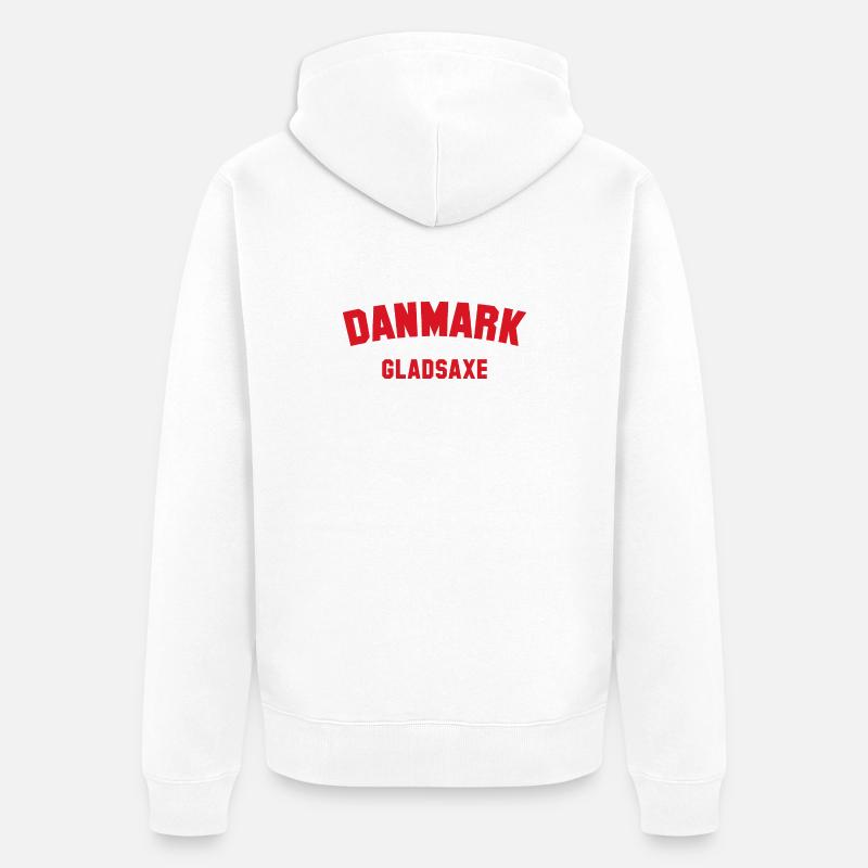 GLADSAXE Danmark Danemark - Veste à capuche bio Premium Unisexe - blanc