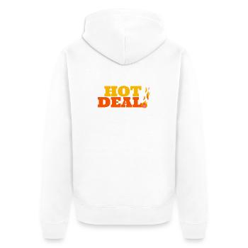 Lebendige Feuerdrachen-Stammeskunst - Unisex Premium Bio Zip Hoodie - Weiß - Hinten - Thijin (182cm)