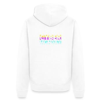 Cyber Monday Kaufrausch - Unisex Premium Bio Zip Hoodie - Weiß - Hinten - Thijin (182cm)