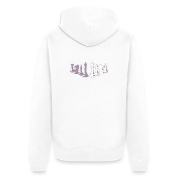 Échiquier minimaliste Chess Silhouette - Veste à capuche bio Premium Unisexe - blanc - Dos - Thijin (182cm)
