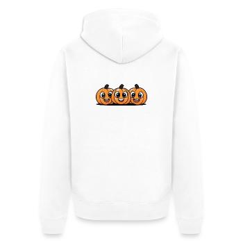 citrouille Halloween mignon bande dessinée - Veste à capuche bio Premium Unisexe - blanc - Dos - Thijin (182cm)