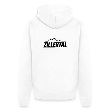 Zillertal - Souvenir Design - Veste à capuche bio Premium Unisexe - blanc - Dos - Thijin (182cm)