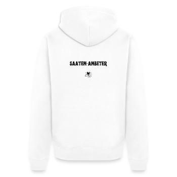 Saaten-Anbeter - für alle Brot-Freunde - Unisex Premium Bio Zip Hoodie - Weiß - Hinten - Thijin (182cm)