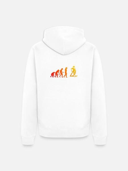 Floorball Stil für jeden Anlass - Unisex Premium Bio Zip Hoodie - Weiß