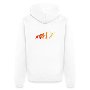 Clear handball message for men - Unisex Premium Organic Zip Hoodie - white - Back - Thijin (182cm)