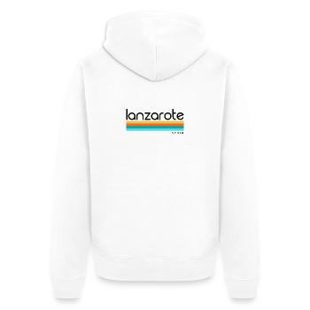 Lanzarote - Espagne - Espagne - Espagne - Îles Canaries - Veste à capuche bio Premium Unisexe - blanc - Dos - Thijin (182cm)