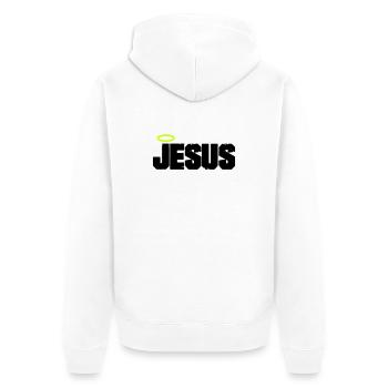 Mon Dieu - Veste à capuche bio Premium Unisexe - blanc - Dos - Thijin (182cm)