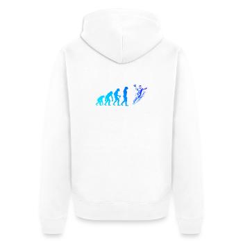 Œuvres propres de handball pour le handball masculin - Veste à capuche bio Premium Unisexe - blanc - Dos - Thijin (182cm)