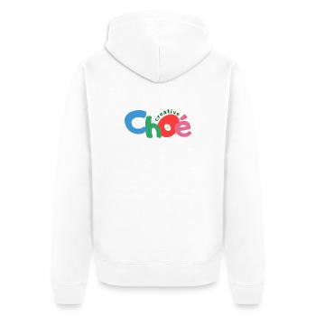 choe creative texte - Veste à capuche bio Premium Unisexe - blanc - Dos - Thijin (182cm)