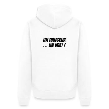 Un danseur… un vrai - Veste à capuche bio Premium Unisexe - blanc - Dos - Thijin (182cm)