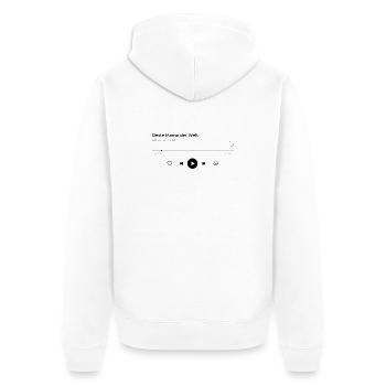 Mama Geschenk Personalisiert Foto Muttertag - Unisex Premium Bio Zip Hoodie - Weiß - Hinten - Thijin (182cm)