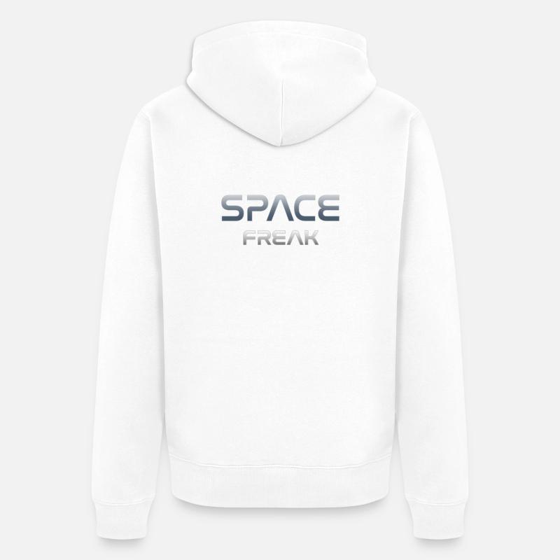 Space Freak Celestial Gradient Tee - Unisex Premium Organic Zip Hoodie - white
