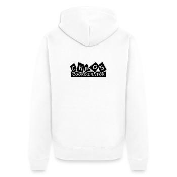 Chaos Coordinator Lustig Titel Eltern Lehrer Logo - Unisex Premium Bio Zip Hoodie - Weiß - Hinten - Thijin (182cm)