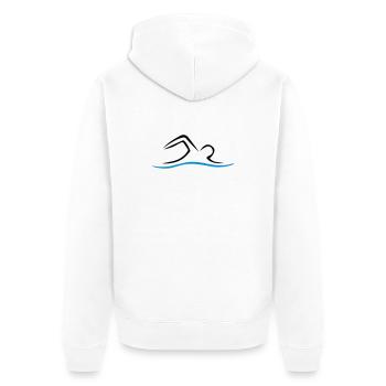 NAGE - Veste à capuche bio Premium Unisexe - blanc - Dos - Thijin (182cm)