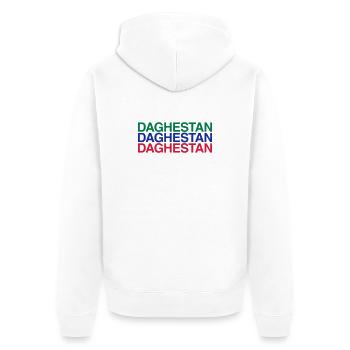 DAGHESTAN drapeau Daghestan - Veste à capuche bio Premium Unisexe - blanc - Dos - Thijin (182cm)