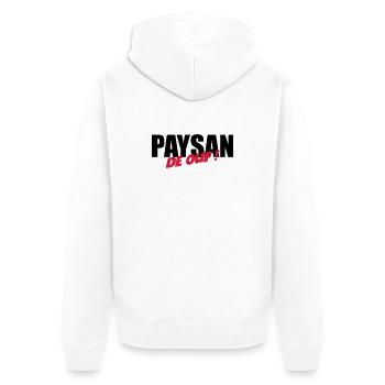 Paysan de ouf ! - Veste à capuche bio Premium Unisexe - blanc - Dos - Thijin (182cm)