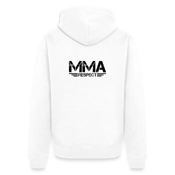 MMA Respect Arts Martiaux Combattant Symbole Icône Équipe - Veste à capuche bio Premium Unisexe - blanc - Dos - Thijin (182cm)